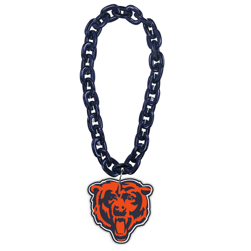 Chicago Bears Fan Chain Necklace NFL Foam Chain Fan Gear Navy