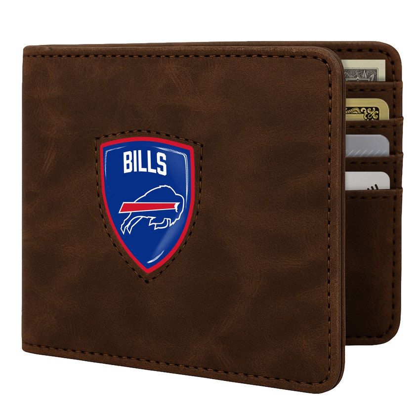Buffalo Bills Shield Wallet - Brown