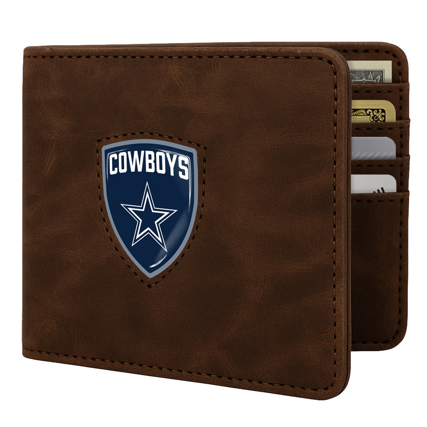 Dallas Cowboys Shield Wallet - Brown