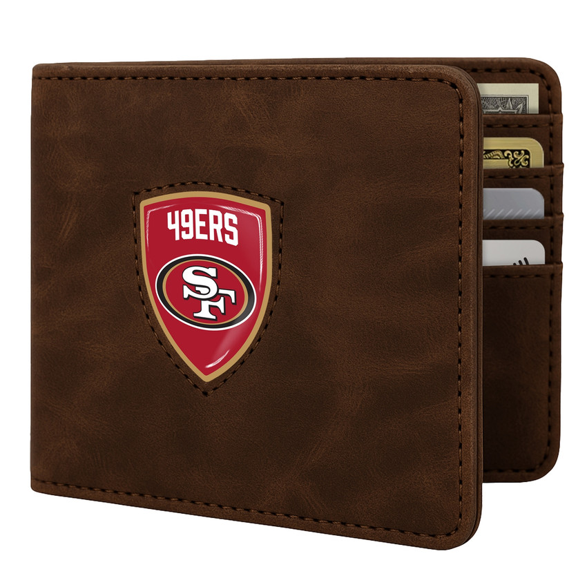 San Francisco 49ers Shield Wallet - Brown