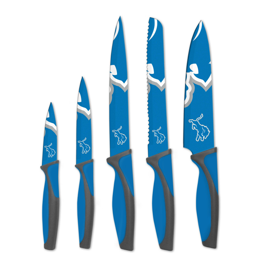 NFL Detroit Lions 5pc Kitchen Knife Set