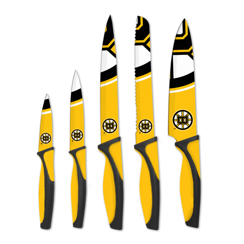 NHL Boston Bruins 5pc Kitchen Knife Set