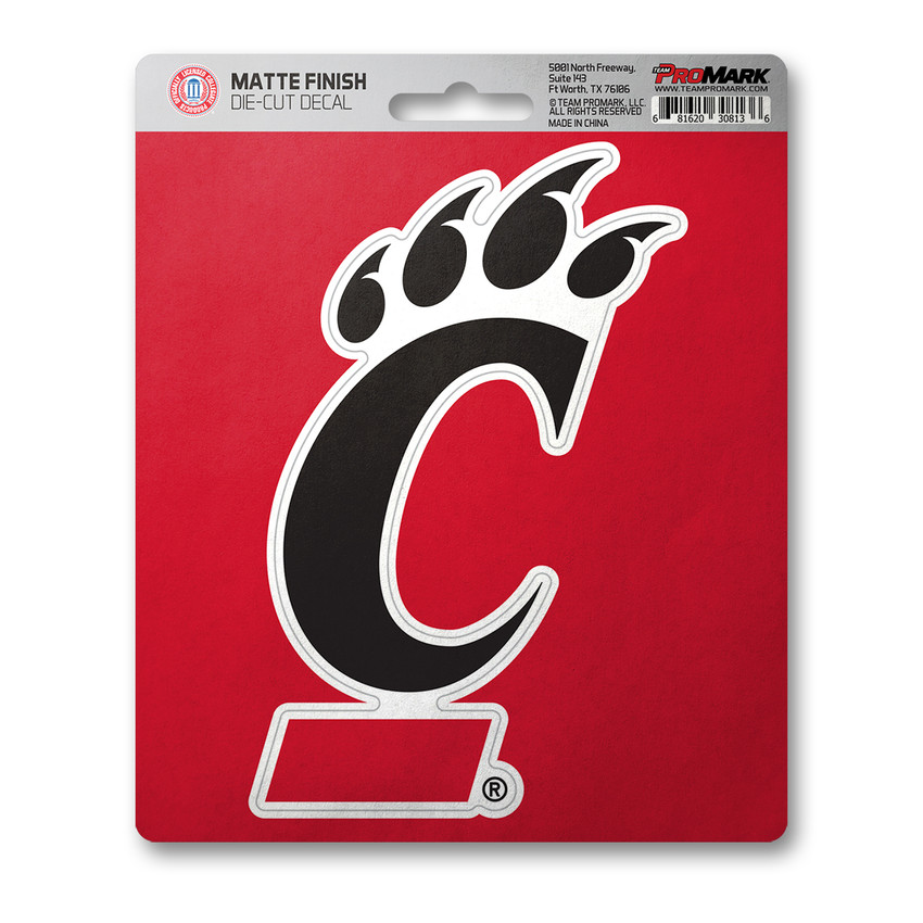 Cincinnati Bearcats Matte Decal "C Bear Claw" Logo
