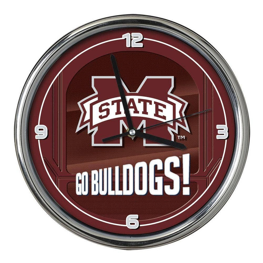 Mississippi State Go Team! Chrome Clock