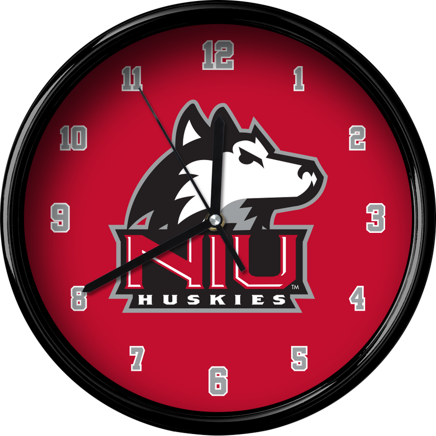 Northern Illinois Huskies 12" Team Black Rim Clock