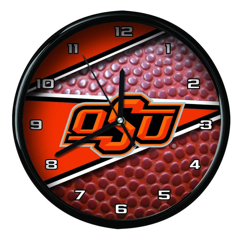 Oklahoma State Cowboys 12" Football Clock