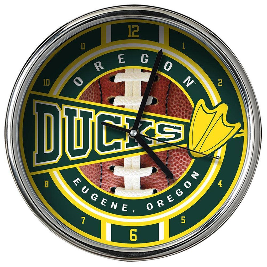 Oregon Ducks Chrome Clock