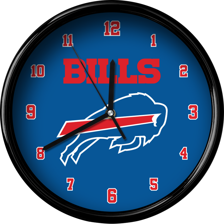 Buffalo Bills 12" Team Black Rim Clock