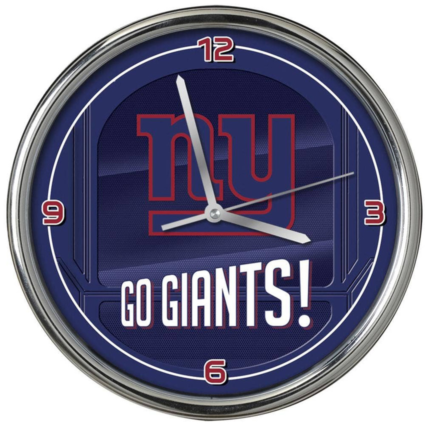 New York Giants Go Team! Chrome Clock