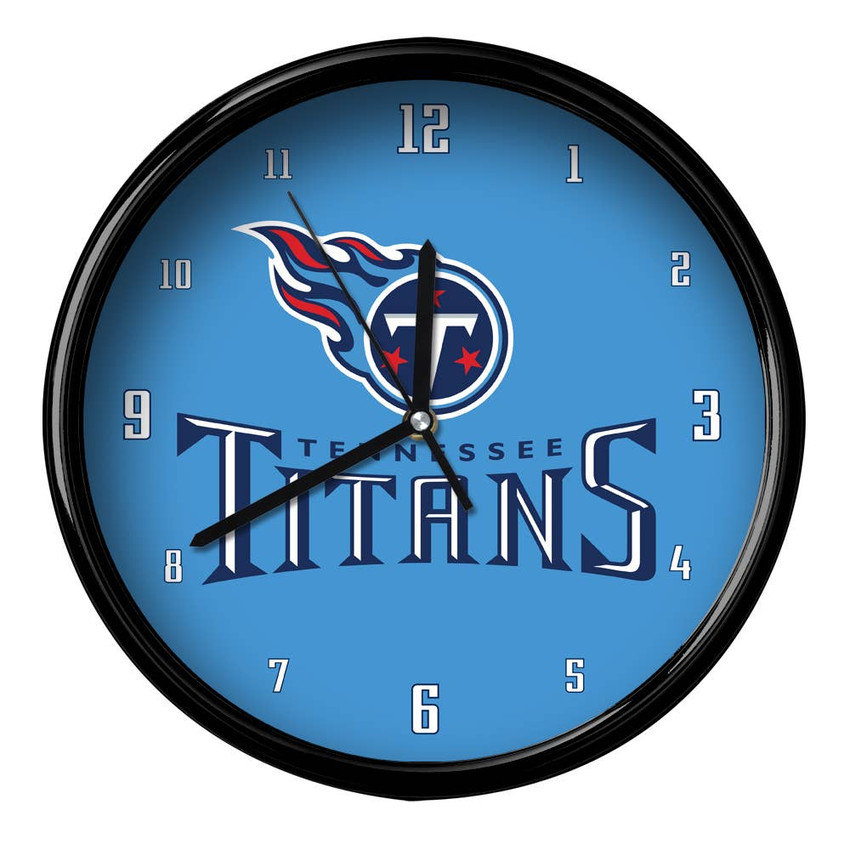 Tennessee Titans 12" Team Black Rim Clock