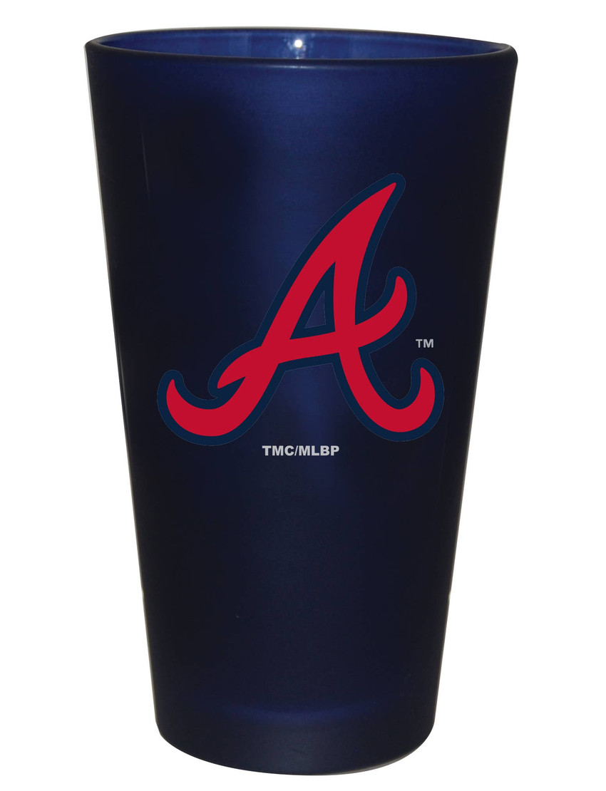 Atlanta Braves 16oz Color Frosted Pint Color Logo