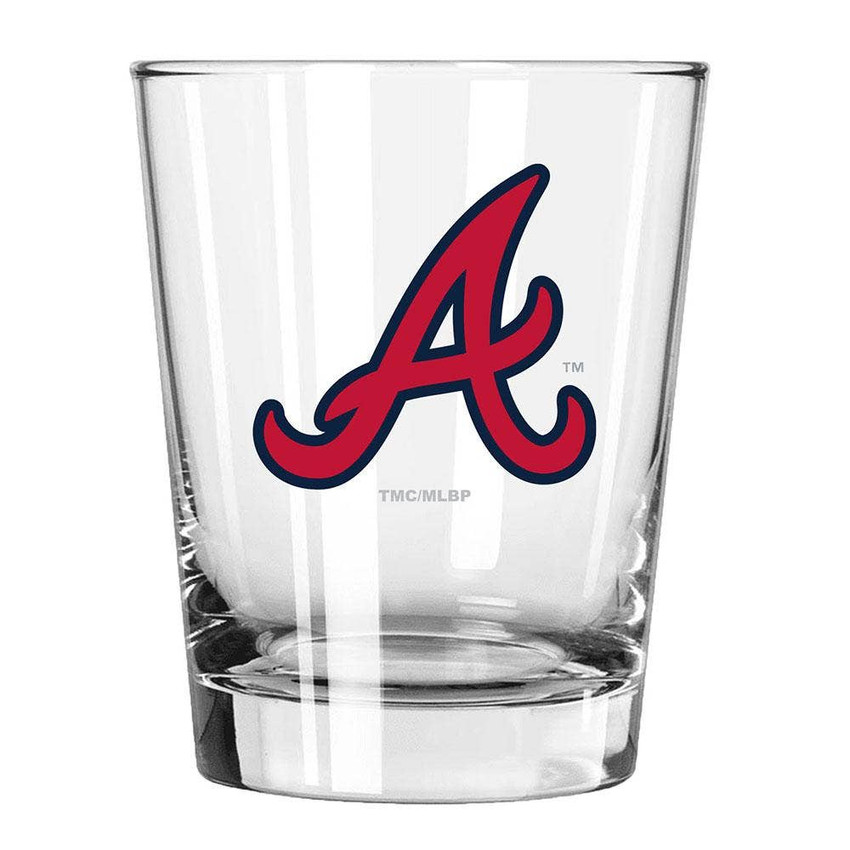 Atlanta Braves 15oz Old Fashioned w/Color Logo
