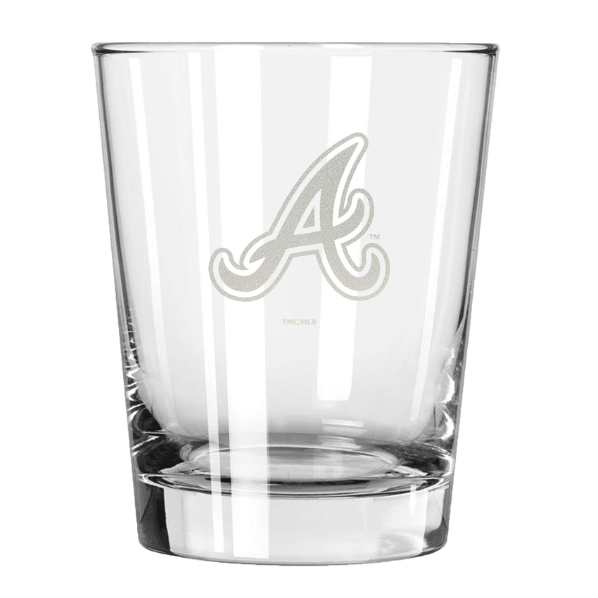Atlanta Braves 15oz Old Fashioned w/Etched Logo