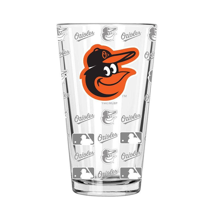 Baltimore Orioles Sandblasted Pint