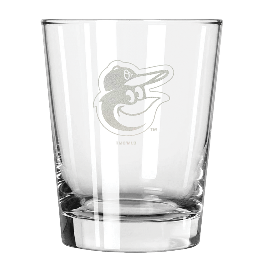 Baltimore Orioles 15oz Old Fashioned w/Etched Logo