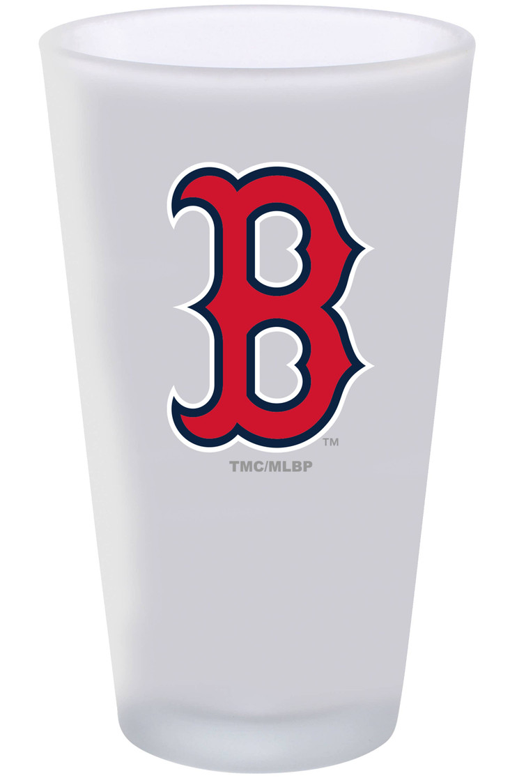 Boston Red Sox 16oz Frosted Pint Glass Color Logo