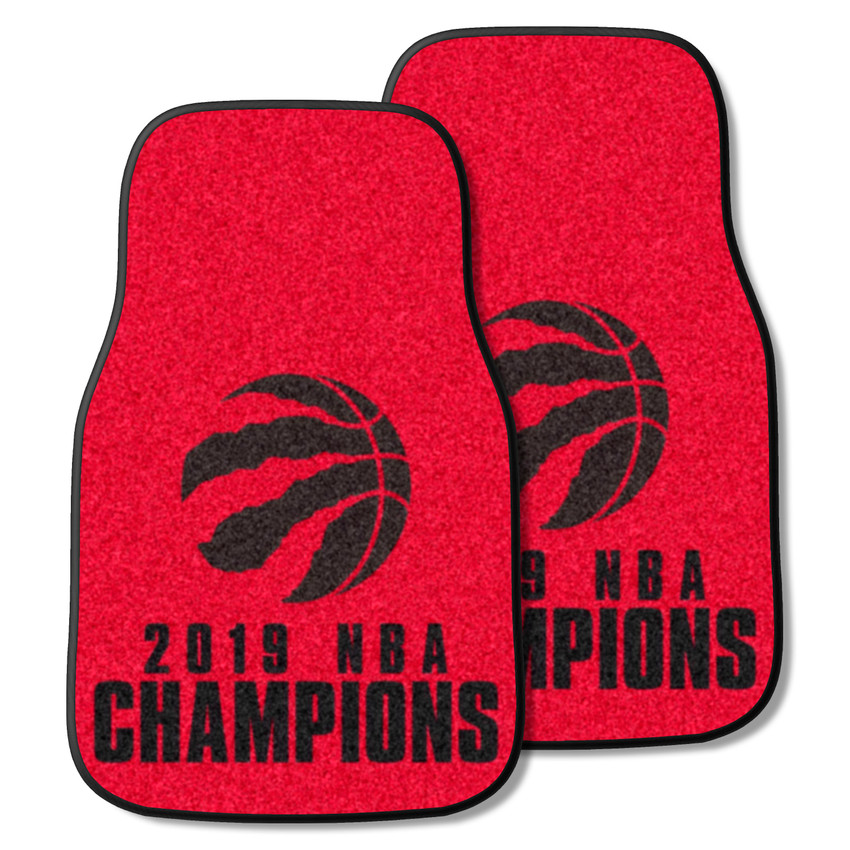 Toronto Raptors 2019 NBA Champions Front Carpet Car Mat Set - 2 Pieces Championship - 2019 NBA Champions