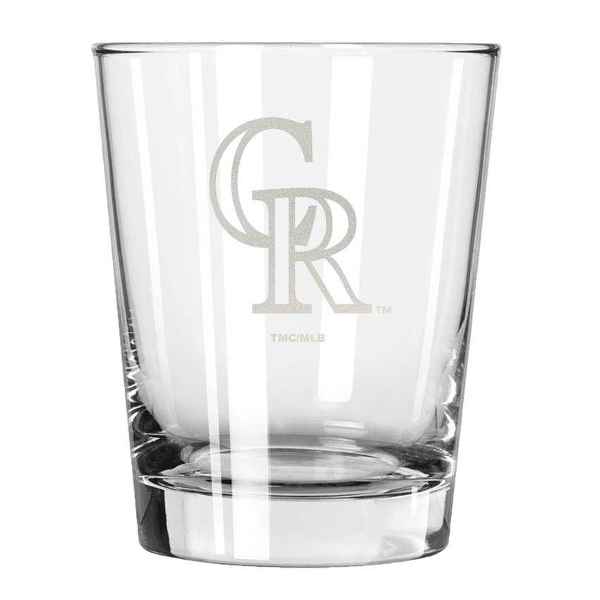 Colorado Rockies 15oz Old Fashioned w/Etched Logo