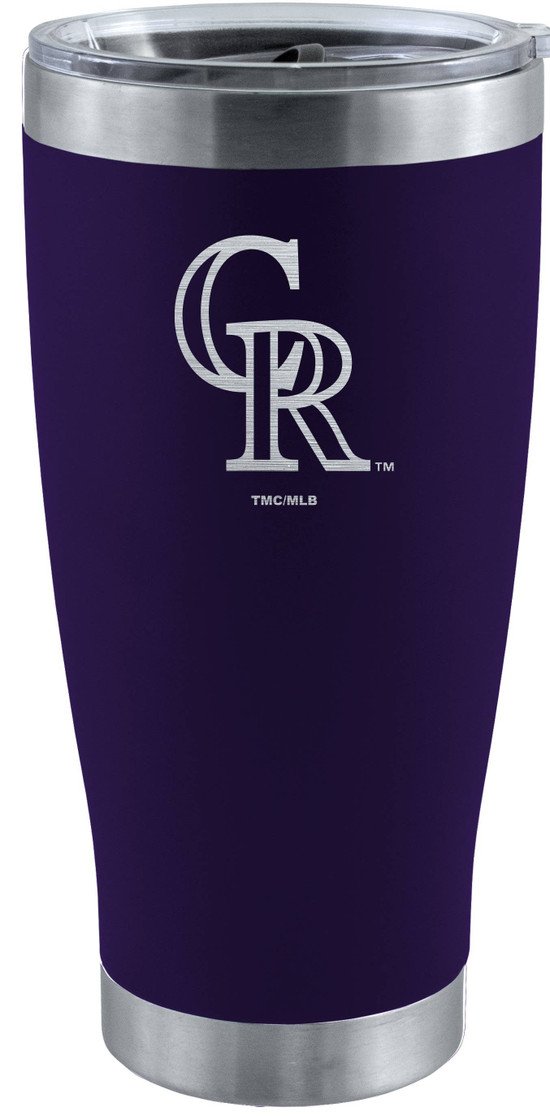 Colorado Rockies 20oz Purple Tumbler w/Etched Logo