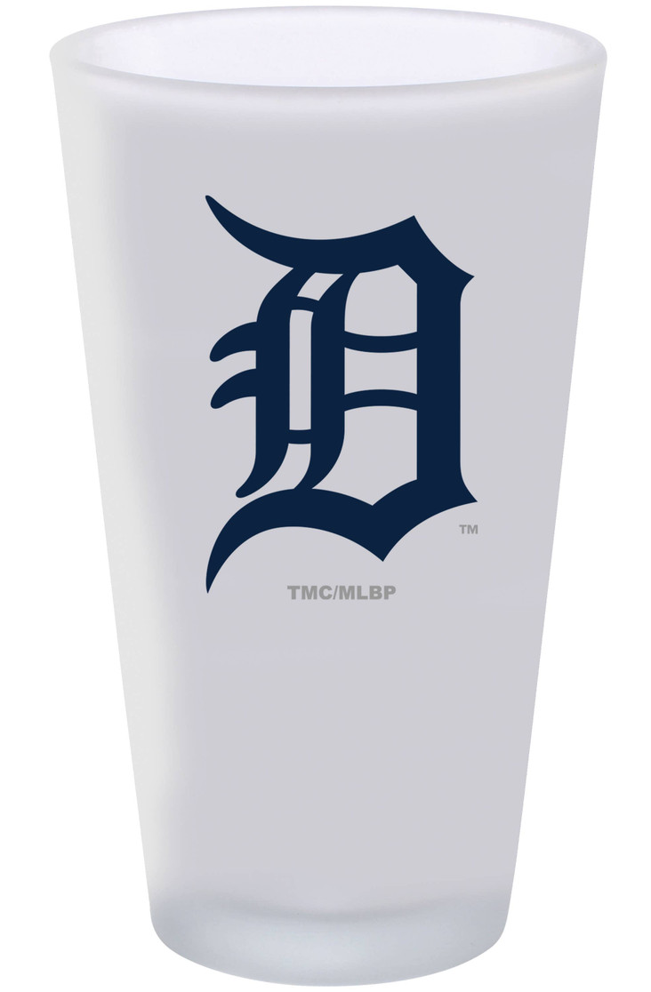 Detroit Tigers 16oz Frosted Pint Glass Color Logo