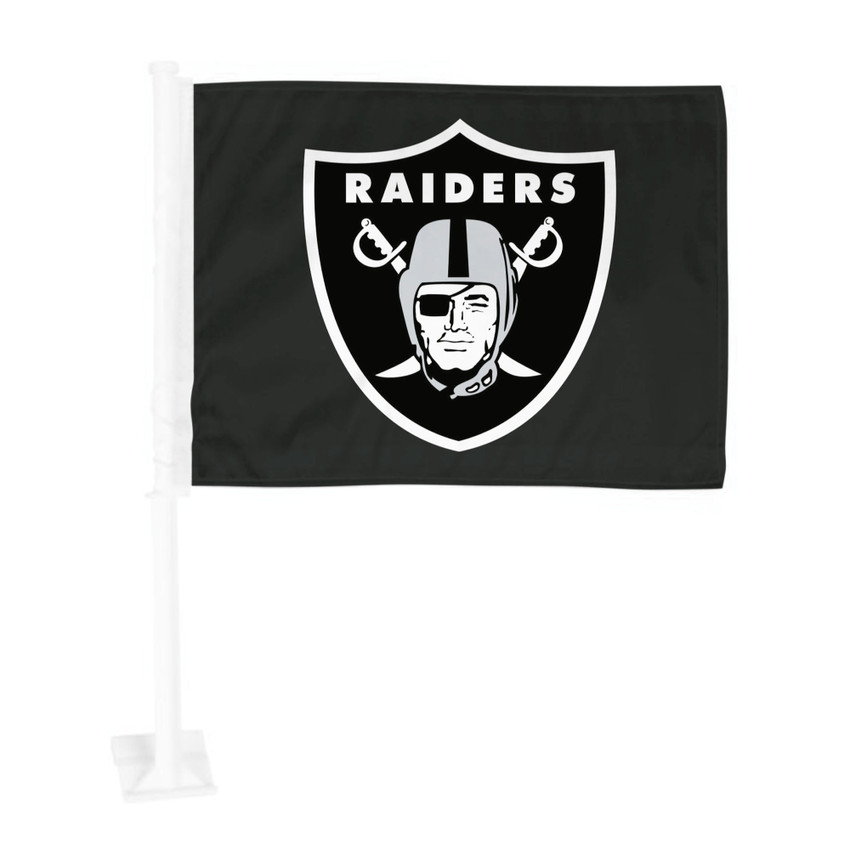 Las Vegas Raiders Car Flag Large 1pc 11" x 14" Raider Shield Primary Logo