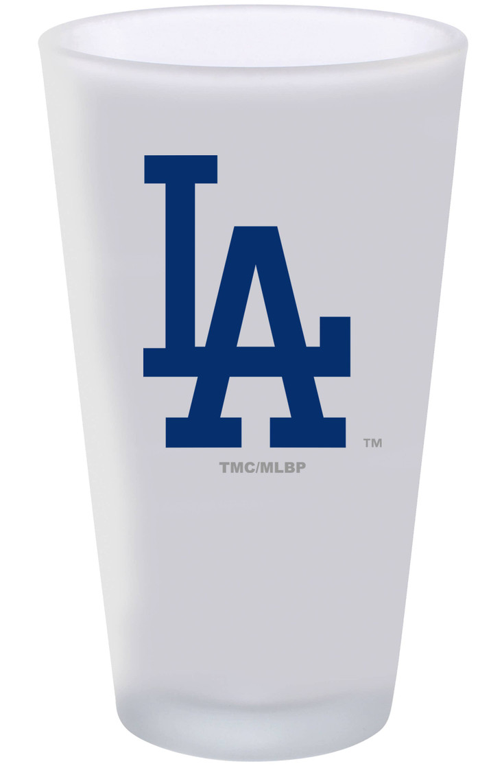 Los Angeles Dodgers 16oz Frosted Pint Glass Color Logo