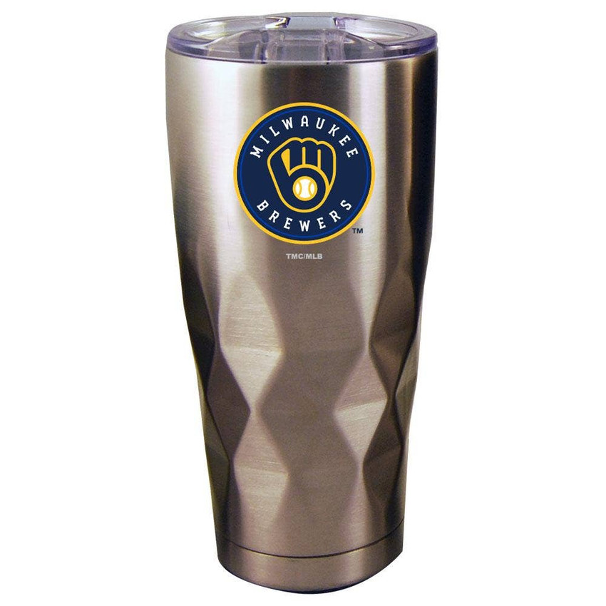 Milwaukee Brewers 22oz Stainless Steel Diamond Tumbler