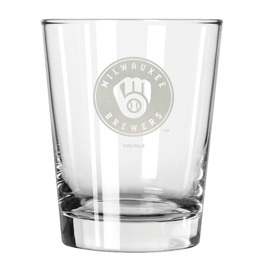 Milwaukee Brewers 15oz Old Fashioned w/Etched Logo