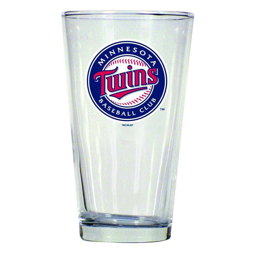Minnesota Twins 16oz Pint Glass w/Color Logo