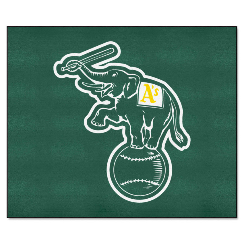 Oakland Athletics Tailgater Rug - 5ft. x 6ft. Elephant Jersey Sleeve Logo