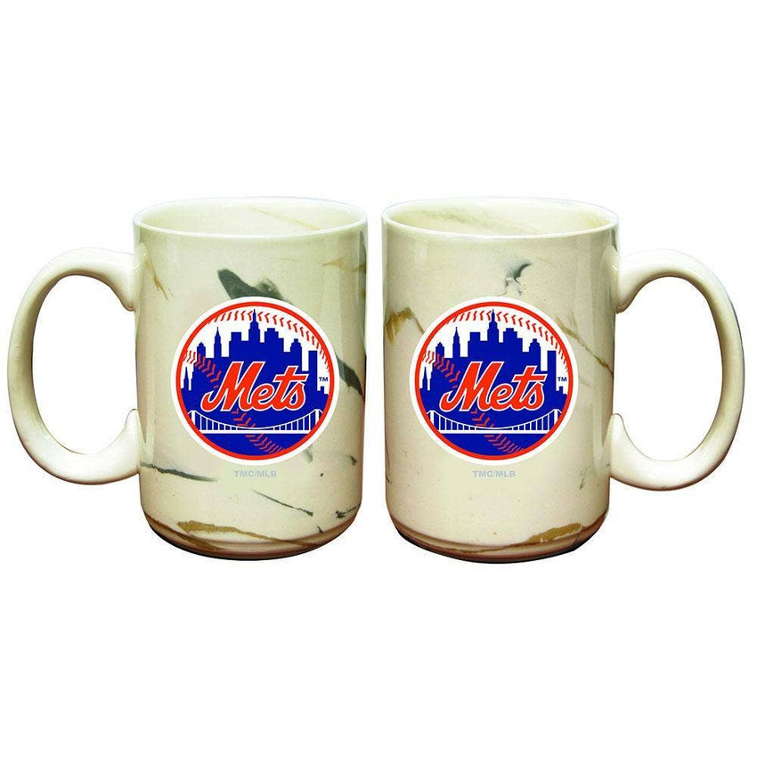 New York Mets Marble Ceramic Mug