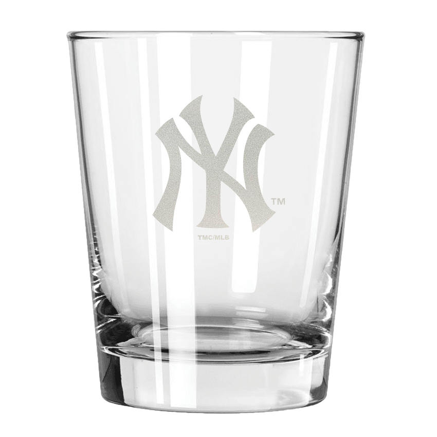 New York Yankees 15oz Old Fashioned w/Etched Logo