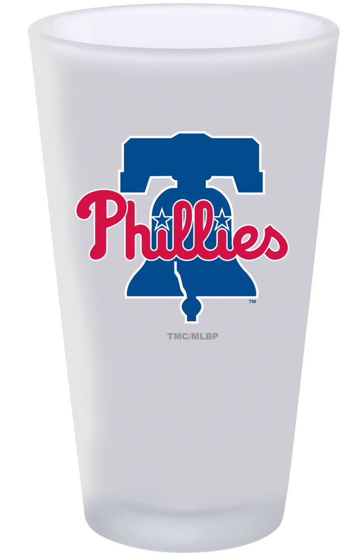 Philadelphia Phillies 16oz Frosted Pint Glass Color Logo