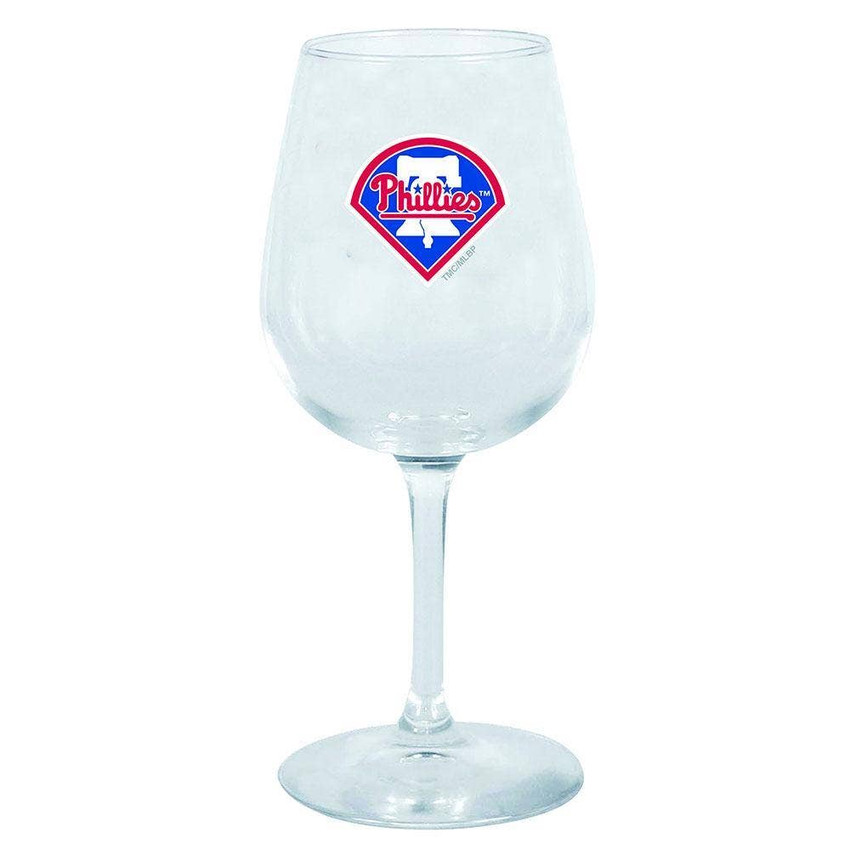 Philadelphia Phillies 12.75oz Stem Wine Glass Color Logo