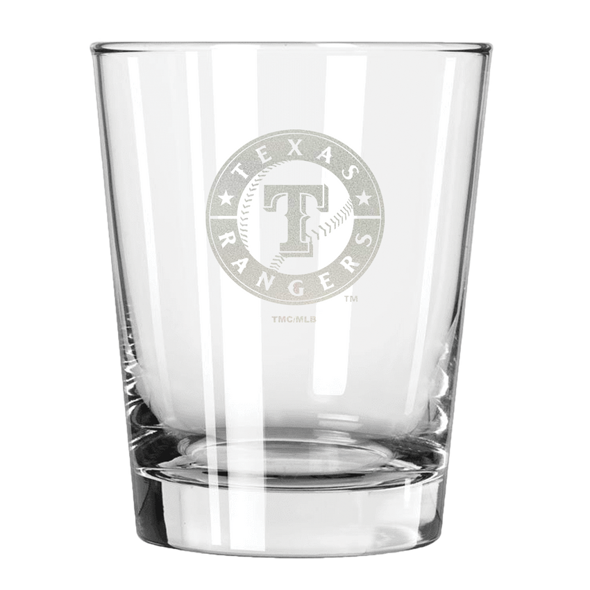 Texas Rangers 15oz Old Fashioned w/Etched Logo