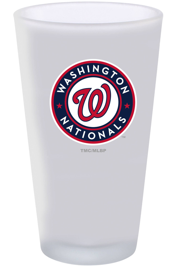 Washington Nationals 16oz Frosted Pint Glass Color Logo