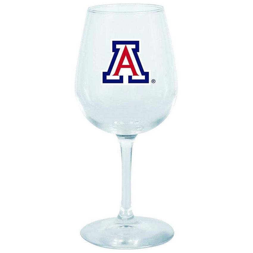 Arizona Wildcats 12.75oz Stem Wine Glass Color Logo