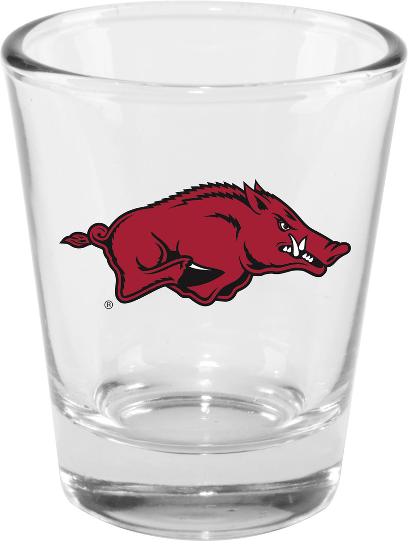Arkansas Razorbacks 2oz Clear Collector Glass