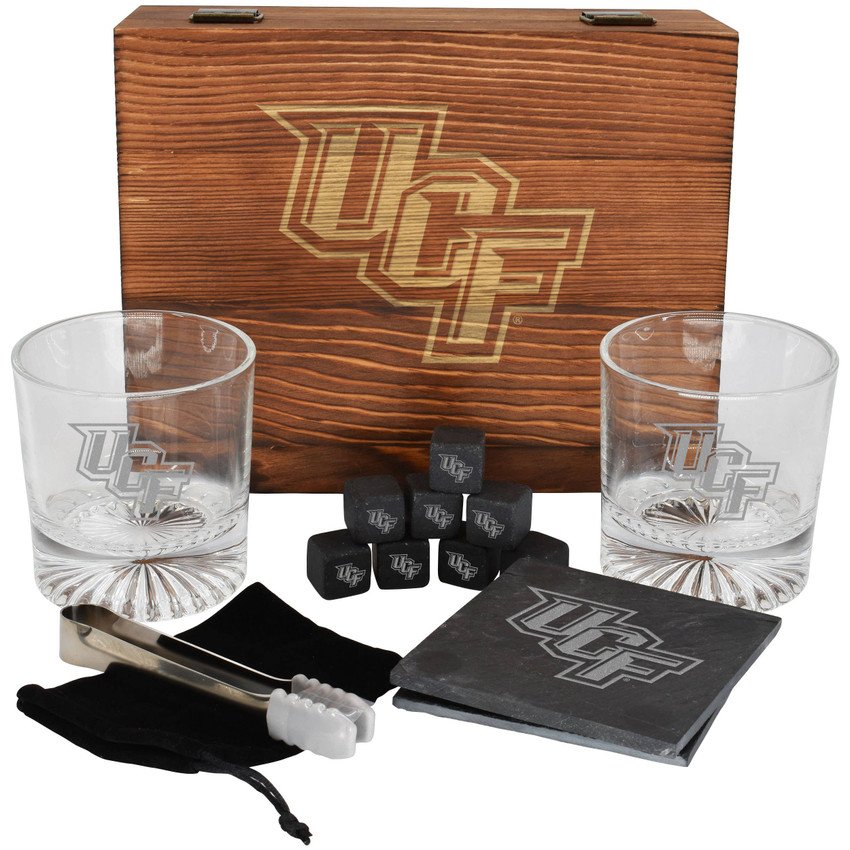 Central Florida Knights Boxed Drinkware Set w/Coasters