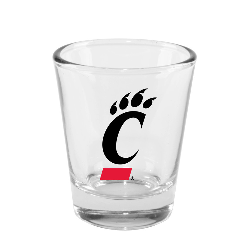 Cincinnati Bearcats 2oz Clear Collector Glass