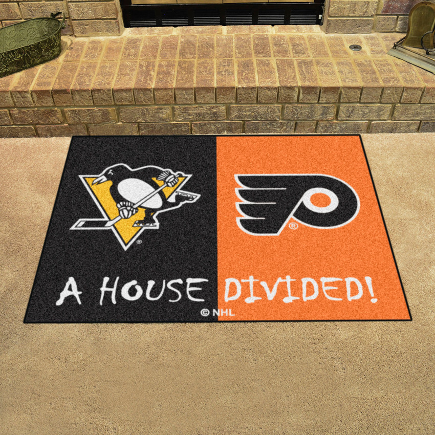 House Divided - Penguins/Flyers House Divided Mat 33.75"x42.5"