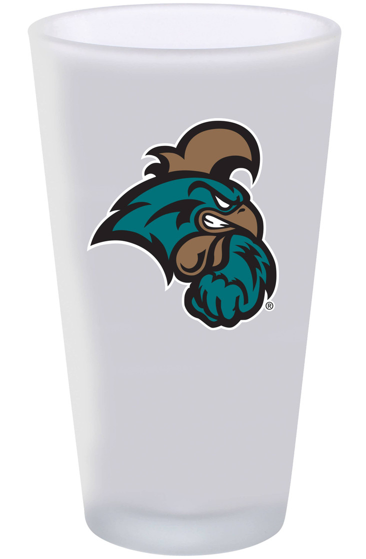 Coastal Carolina 16oz Frosted Pint Glass Color Logo