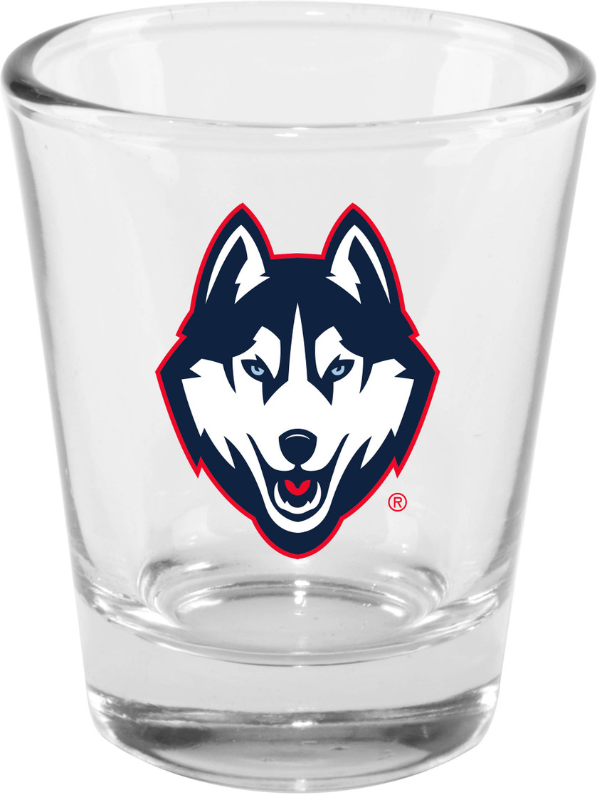 Connecticut Huskies 2oz Clear Collector Glass