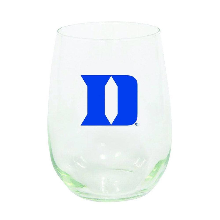 Duke Blue Devils 15oz Stemless Wine w/Color Logo