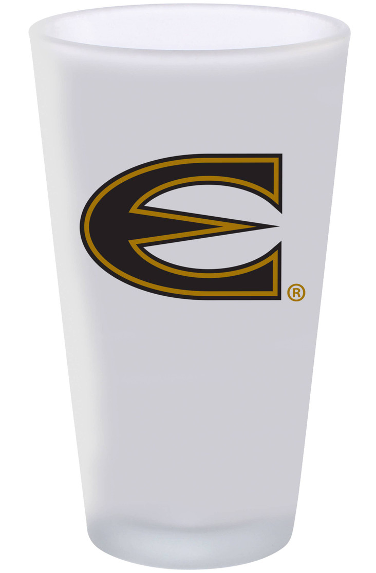 Emporia State Hornets 16oz Frosted Pint Glass Color Logo