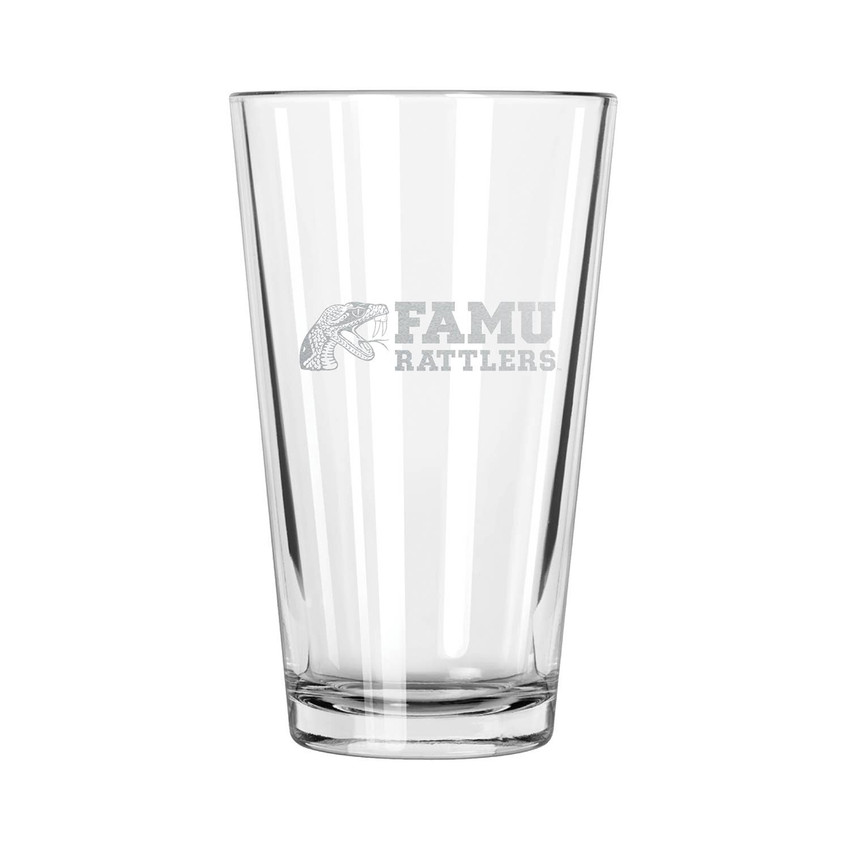 Florida A&M Rattlers 16oz Pint Glass w/Etched Logo