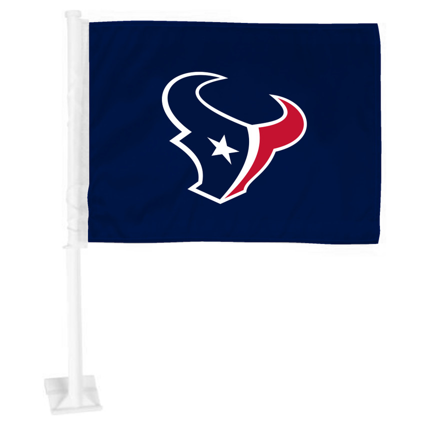 Houston Texans Car Flag Large 1pc 11" x 14" Bull Head Primary Logo