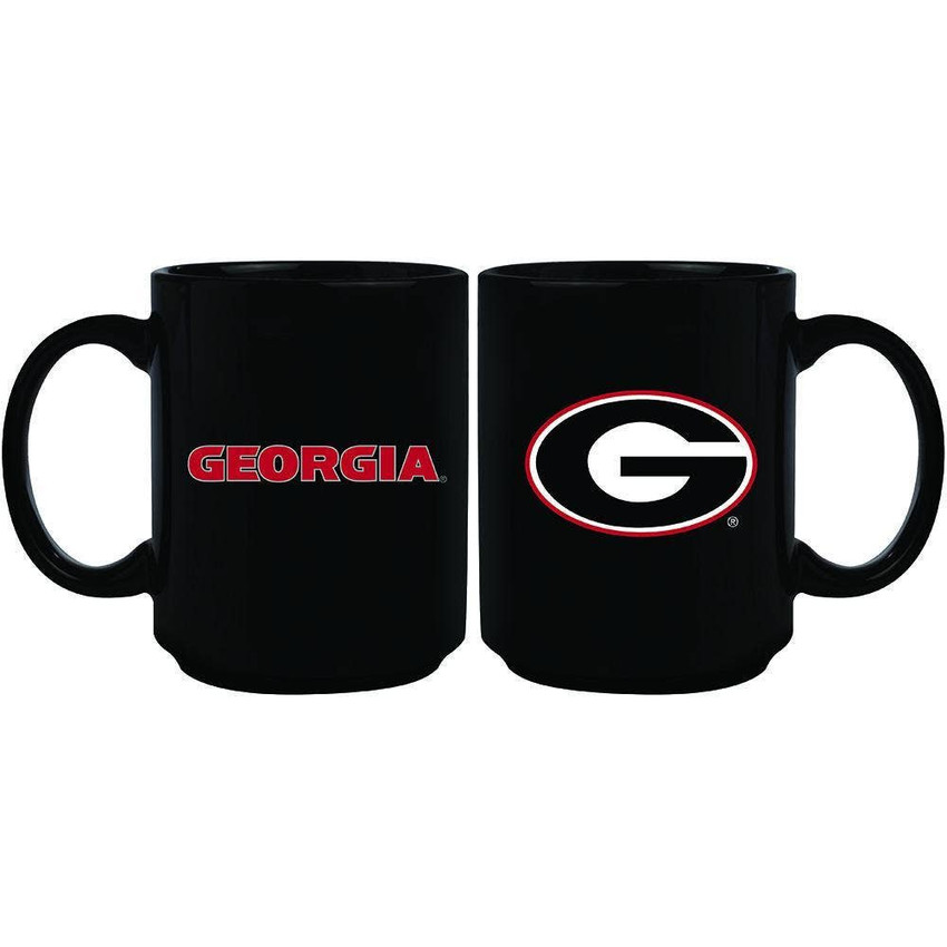 Georgia Bulldogs 15oz Black Mug w/Color Logo