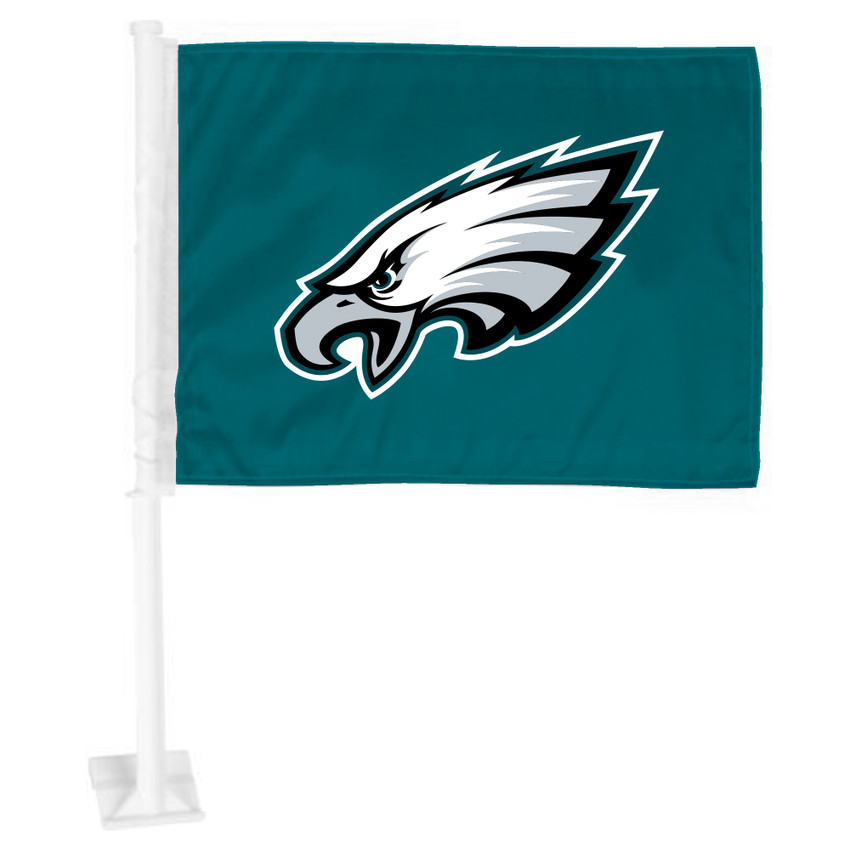 Philadelphia Eagles Car Flag Large 1pc 11" x 14" Eagle Head Primary Logo