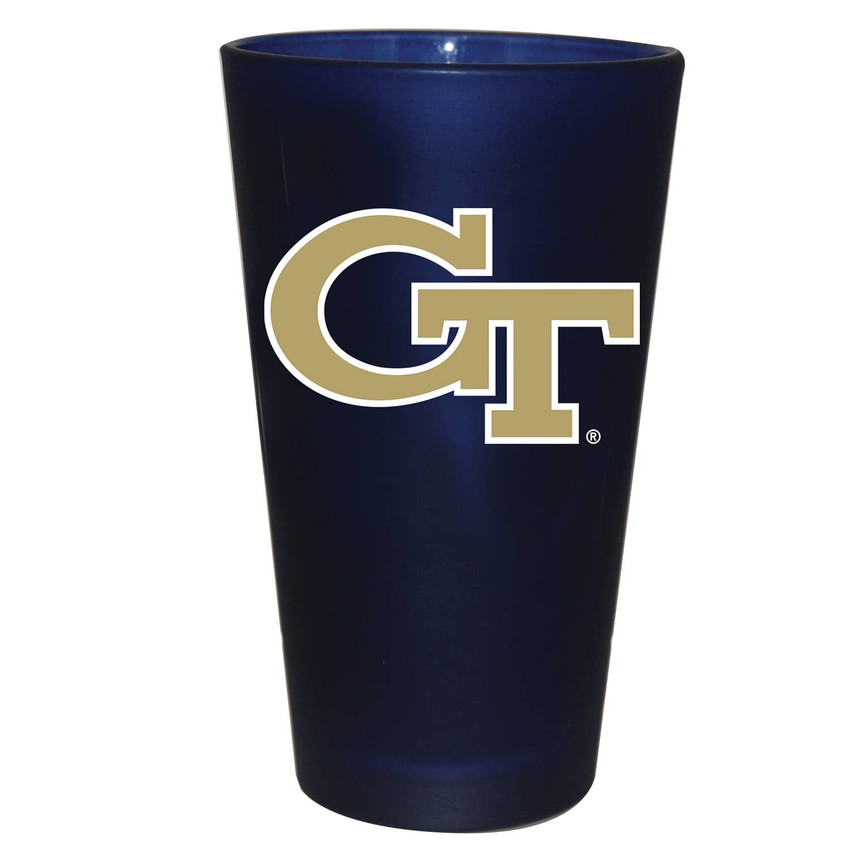 Georgia Tech 16oz Color Frosted Pint Color Logo